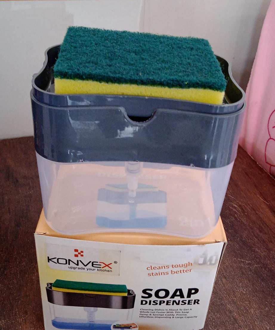 2 in 1 Soap Dispenser for Dishwasher Liquid Holder, Liquid Dispenser Through Pump (1 Pc)