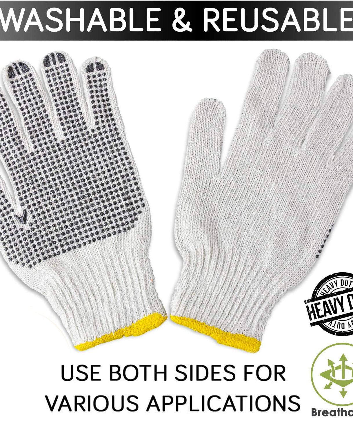 Cotton hand gloves in raw white, unisex, ideal for various uses.