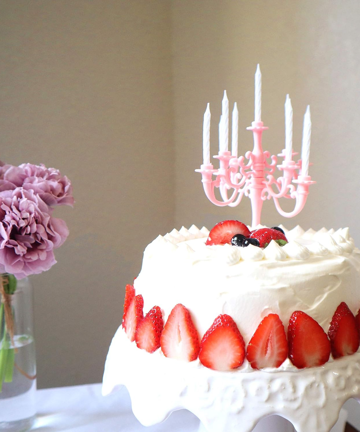 Elegant birthday candles in a luxurious set for parties