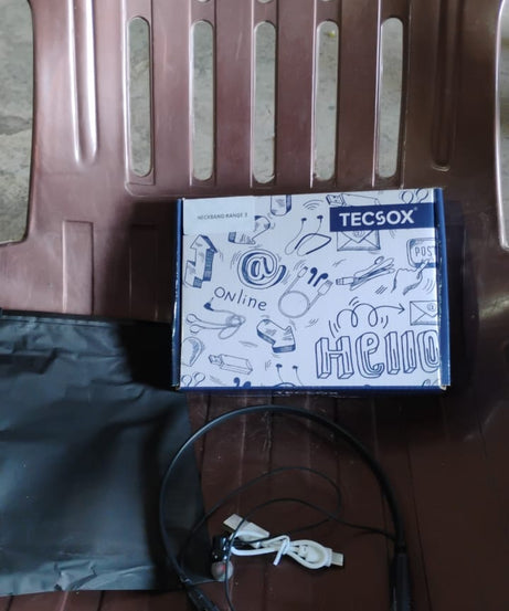 Bluetooth Wireless Neckband Earphones, 40H Playtime, IPX Water-Resistant, High Bass