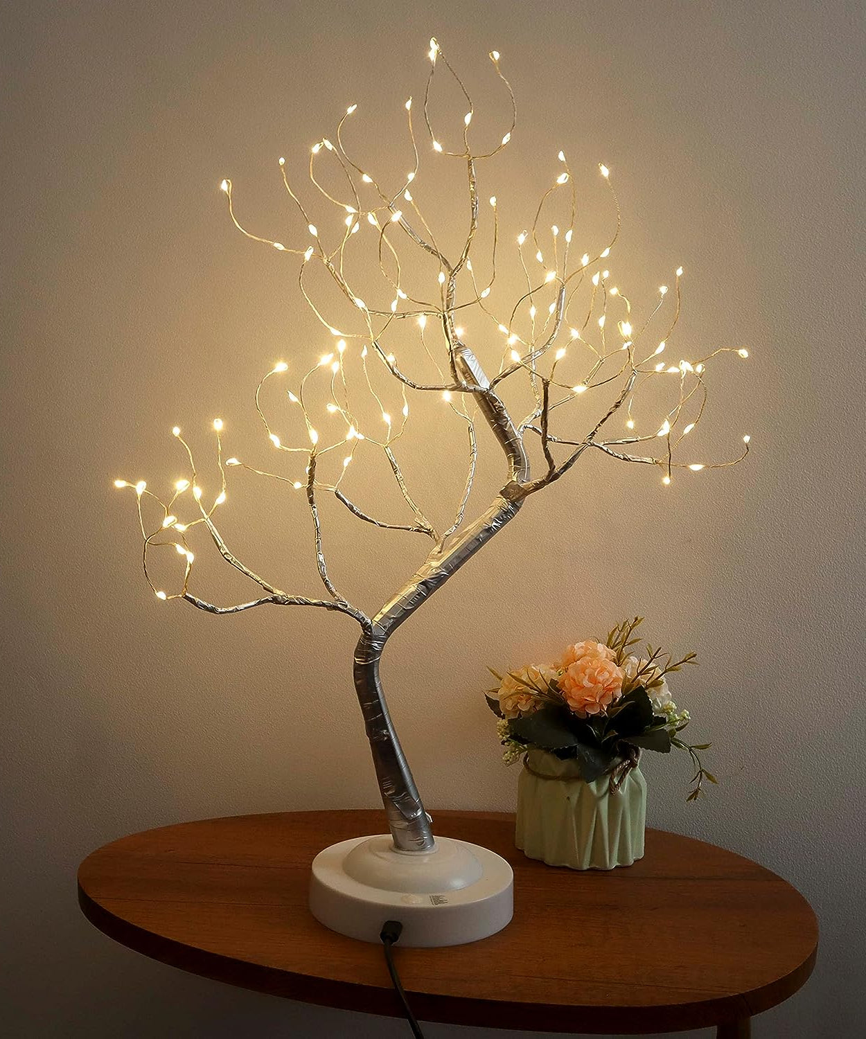 Tabletop birch tree with LED lights