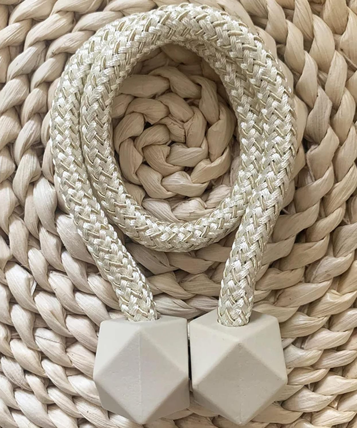 Decorative plastic curtain tiebacks with pearl design