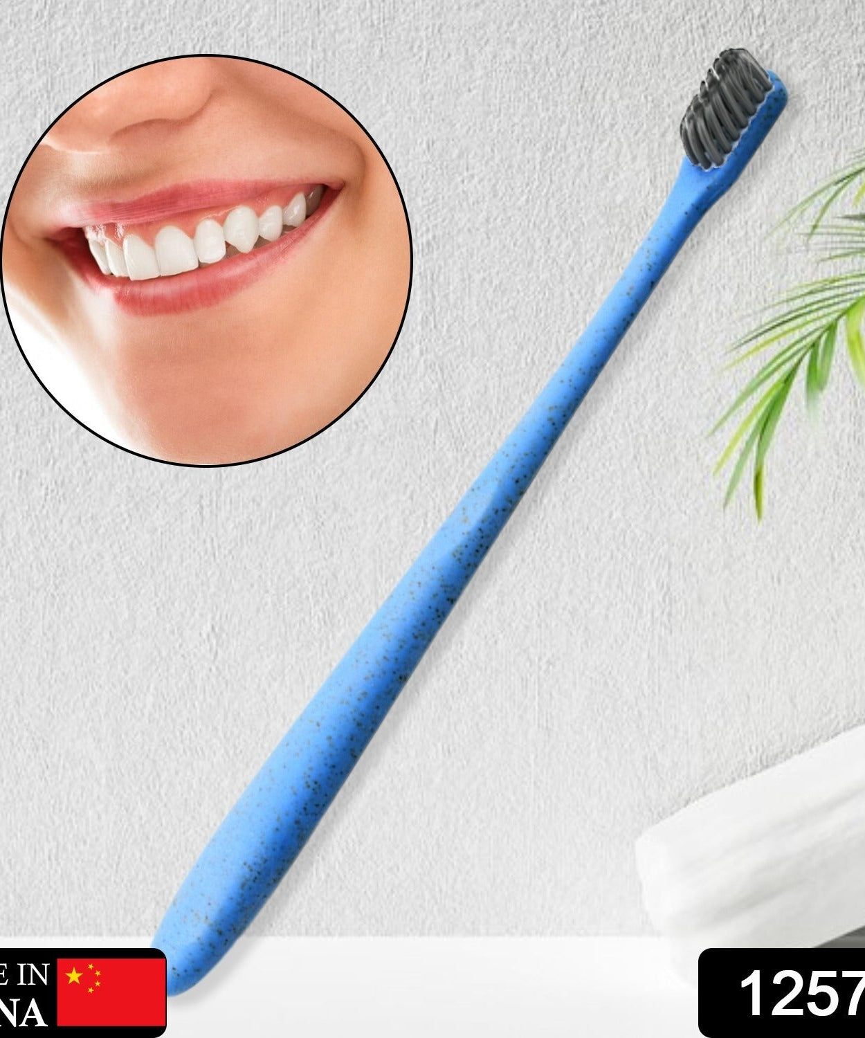 Wheat Straw Soft-Bristle Toothbrush for Deep Cleaning & Dental Care (1 Pc)