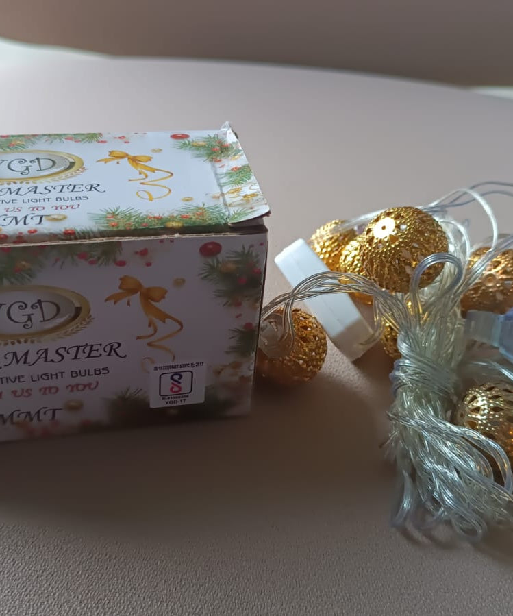 Decorative Metal Ball LED String Light (3 Meter )