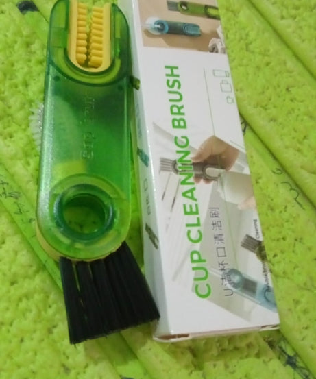 3-in-1 Multifunctional Bottle & Cup Cleaning Brush – Lid & Cover Scrubber for Kitchen (1 Pc)