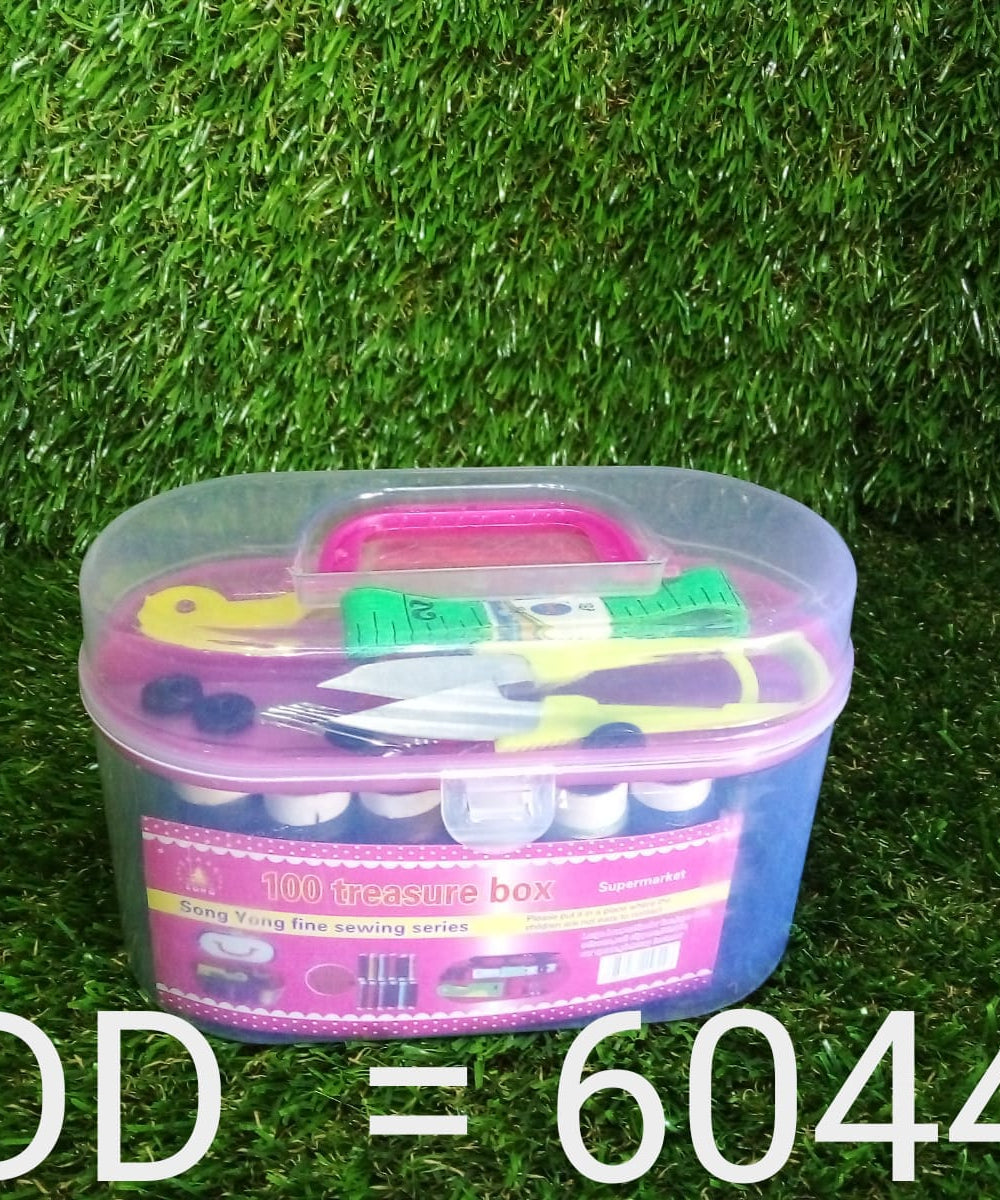 Compact and portable sewing kit with multiple thread options and tools for travel