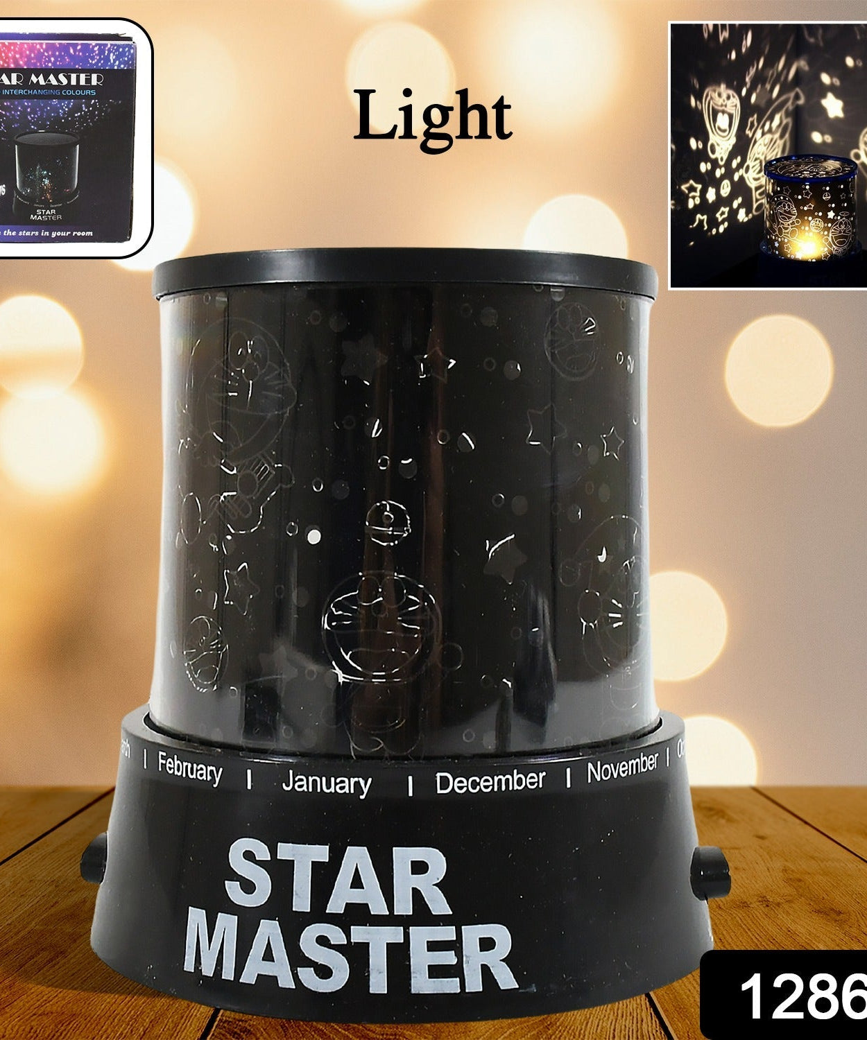 LED Projector Night Light Amazing Lamp, 3 Battery operated lamps, Rotation With the music Function, Master for Kids Bedroom Home Decoration Night Romantic Gift (Battery Not Included / 1 pc)