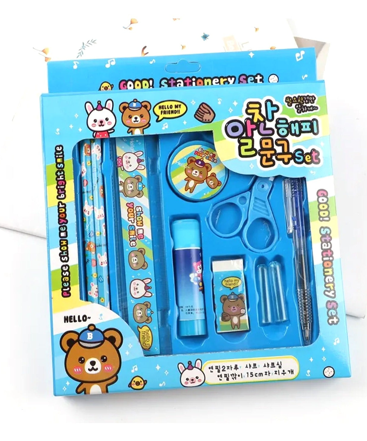 School and office stationary set with pencil cover