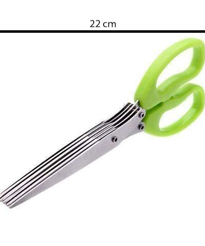Scissors for vegetables and herbs, stainless steel with 5 blades