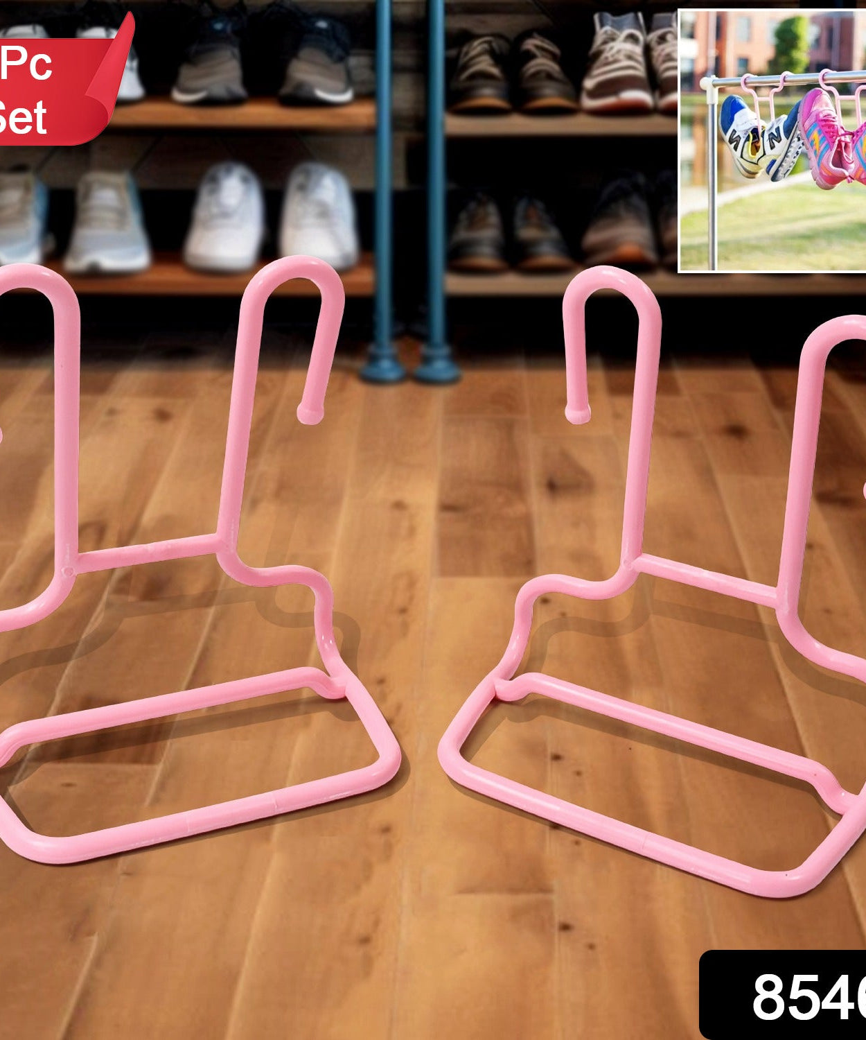 Multi-Function Drying Rack & Shoe Organizer – Hanging Storage Shelf for Wardrobe & Closet, Shoe Stand & Holder (2 Pc Set)