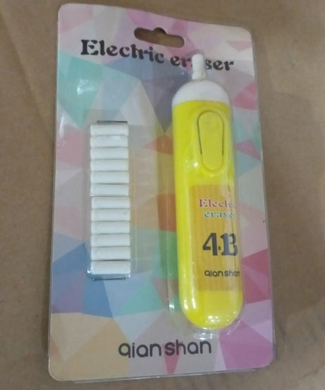 Electric Eraser Kit Automatic Pencil Eraser Battery Operated with 12 Eraser Refills