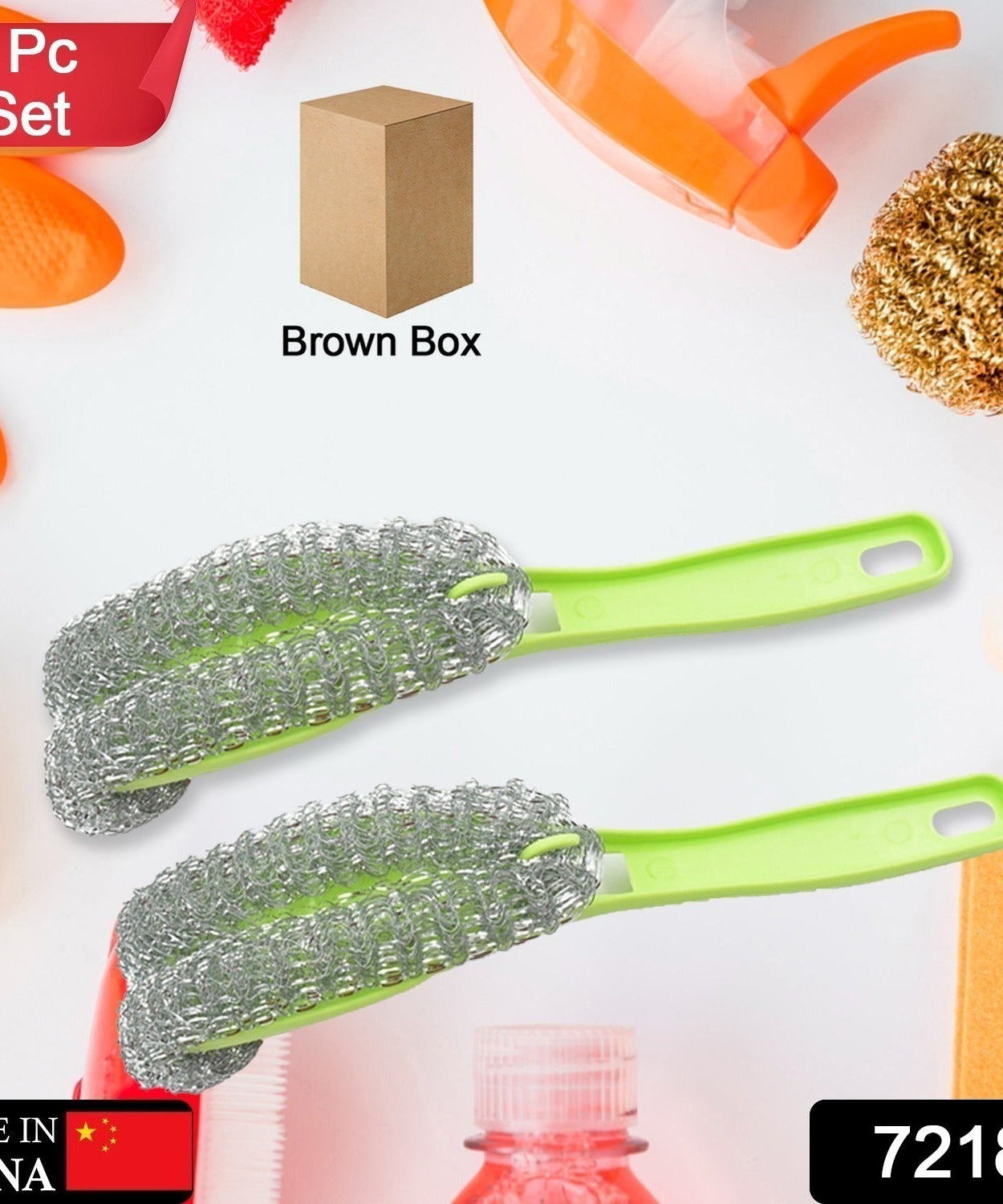 Wire kitchen brush with small head, ideal for cleaning pots and pans.
