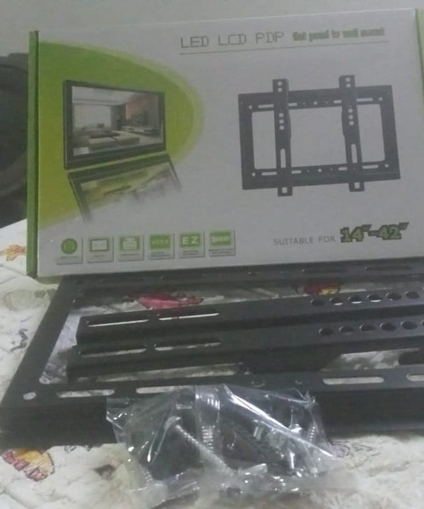 TV Wall Bracket Mount Slim Monitor Stand for 14 x 42, LCD LED 3D plasma Flat TVs Full Motion Heavy-Duty Wall Bracket, Sturdy and Strong Flat Screen Design TV Wall Mount (29cmx19cm)