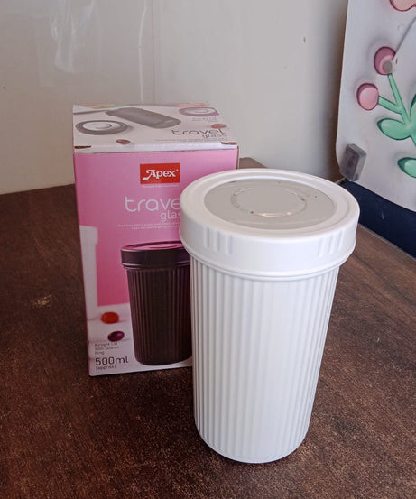 Apex Double Wall Inner Steel Travel Glass (500ml) Approx (1 Pc / Mix Color)
