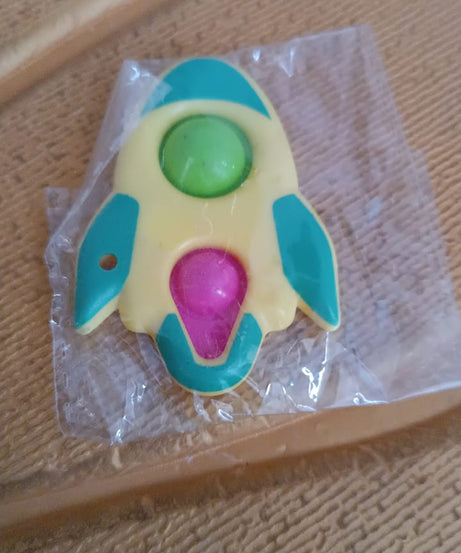 Rocket Shaped Dimple Keychain Toy (1 Pc)
