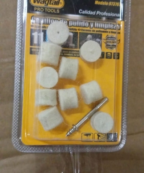 Rotary Tool Accessory Wool Felt Polishing Pad Felt (11 Pcs Set)