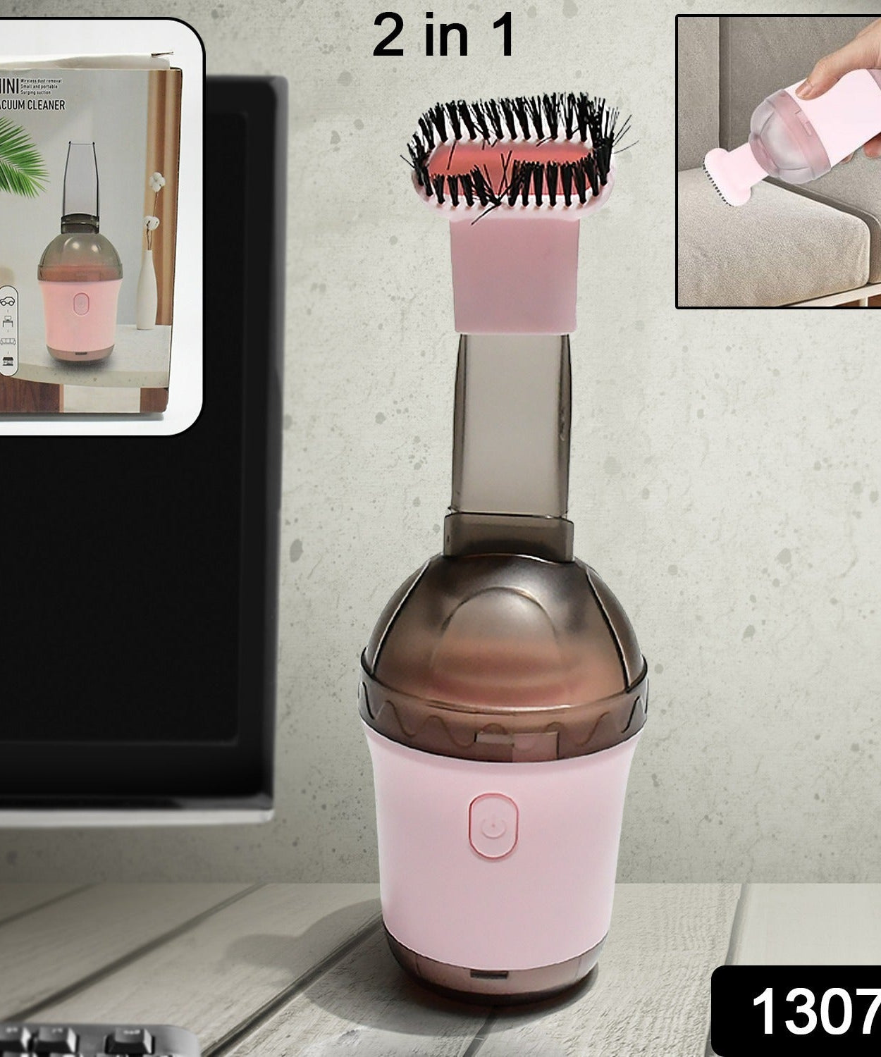 Handheld Vacuum Cleaner, Cordless Desktop Vacuum Cleaner One Button Switch for Office (1 pc)