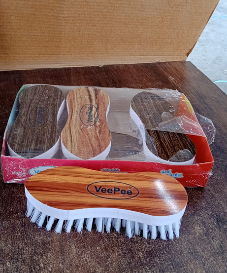 VeePee Ergonomic Curved Laundry Brush Set (4 Pc)