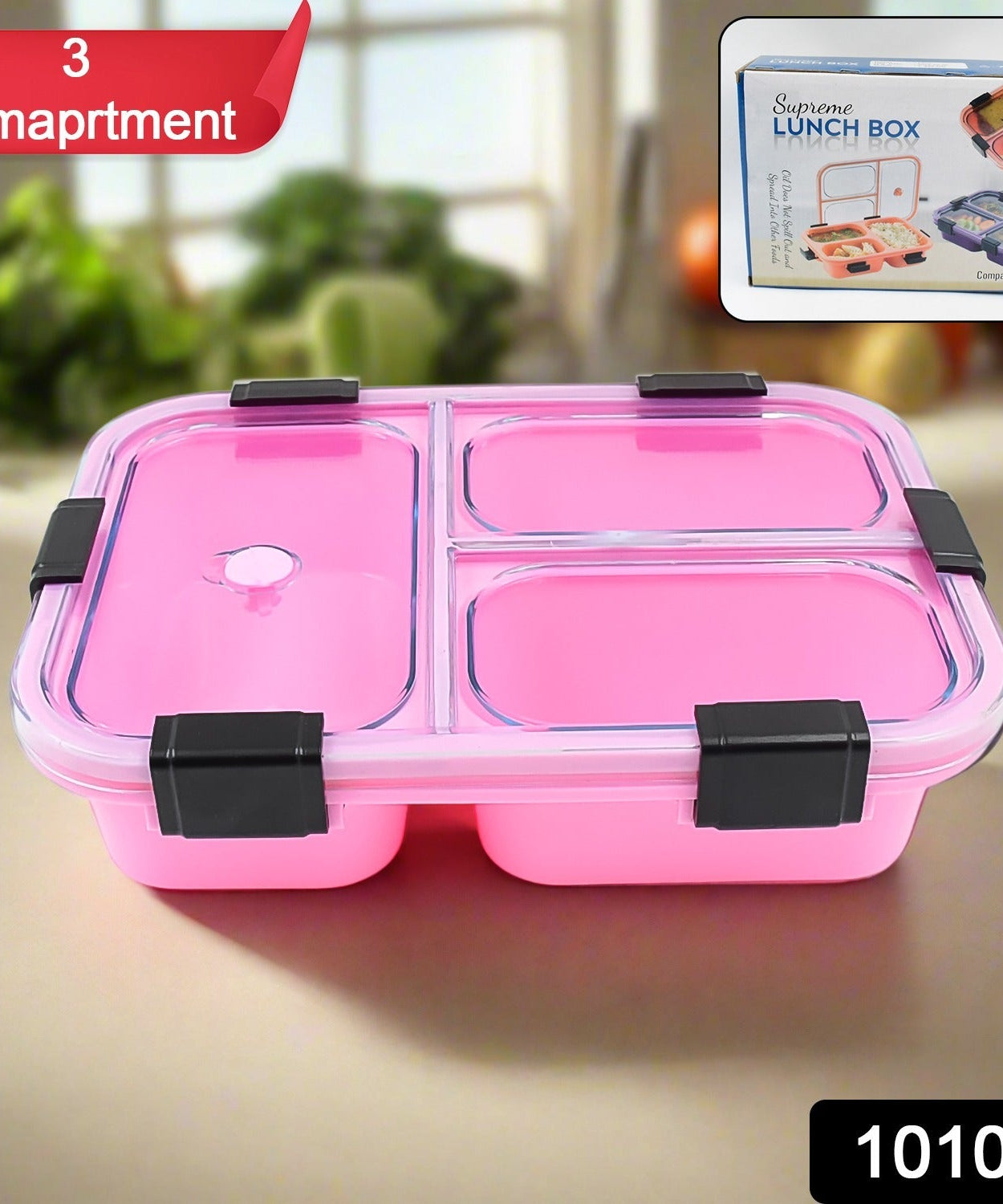 Plastic 3 Compartment Luch Box