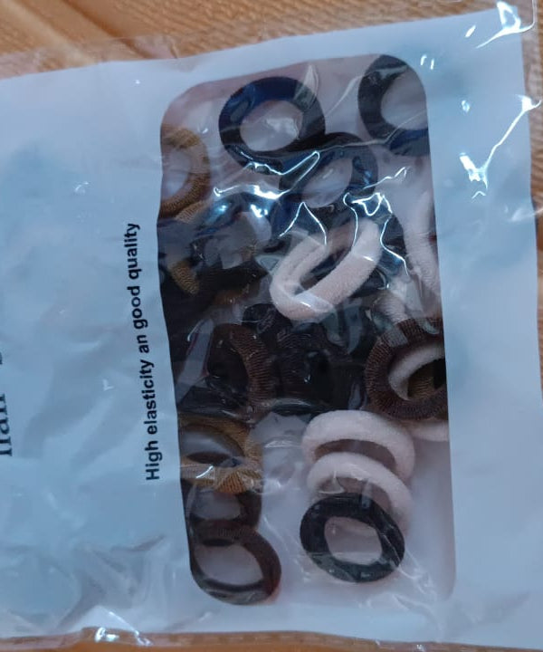 Small Ponytail Holder Bands for Hair Rubber Bands (Pack of 50 / Multicolour), Hair accessories