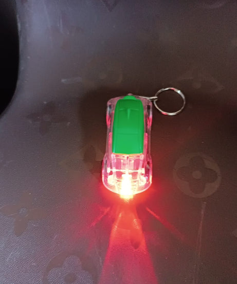 Mini Car Shape LED Keychain Light +(1 Pc, Random Color)