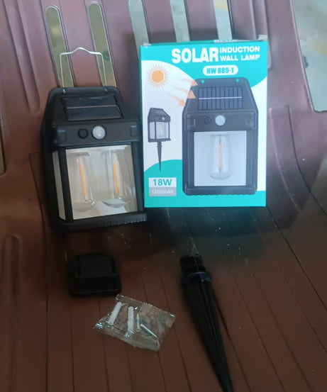 18W Solar Wall Double Lights / Lamp with 2 Modes & Motion Sensor (1 Pc)