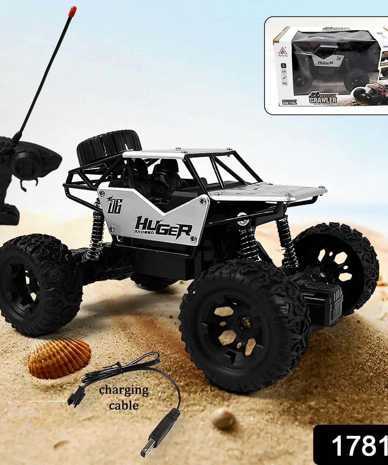 Rock Crawler Monster RC Truck All Terrain Stunt Racing Car Rechargeable Indoor Outdoor Toy Car
