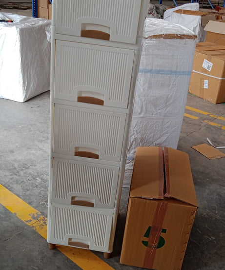 Multi-Purpose 5-Layer Plastic Storage Drawer Cabinet for Home and Office