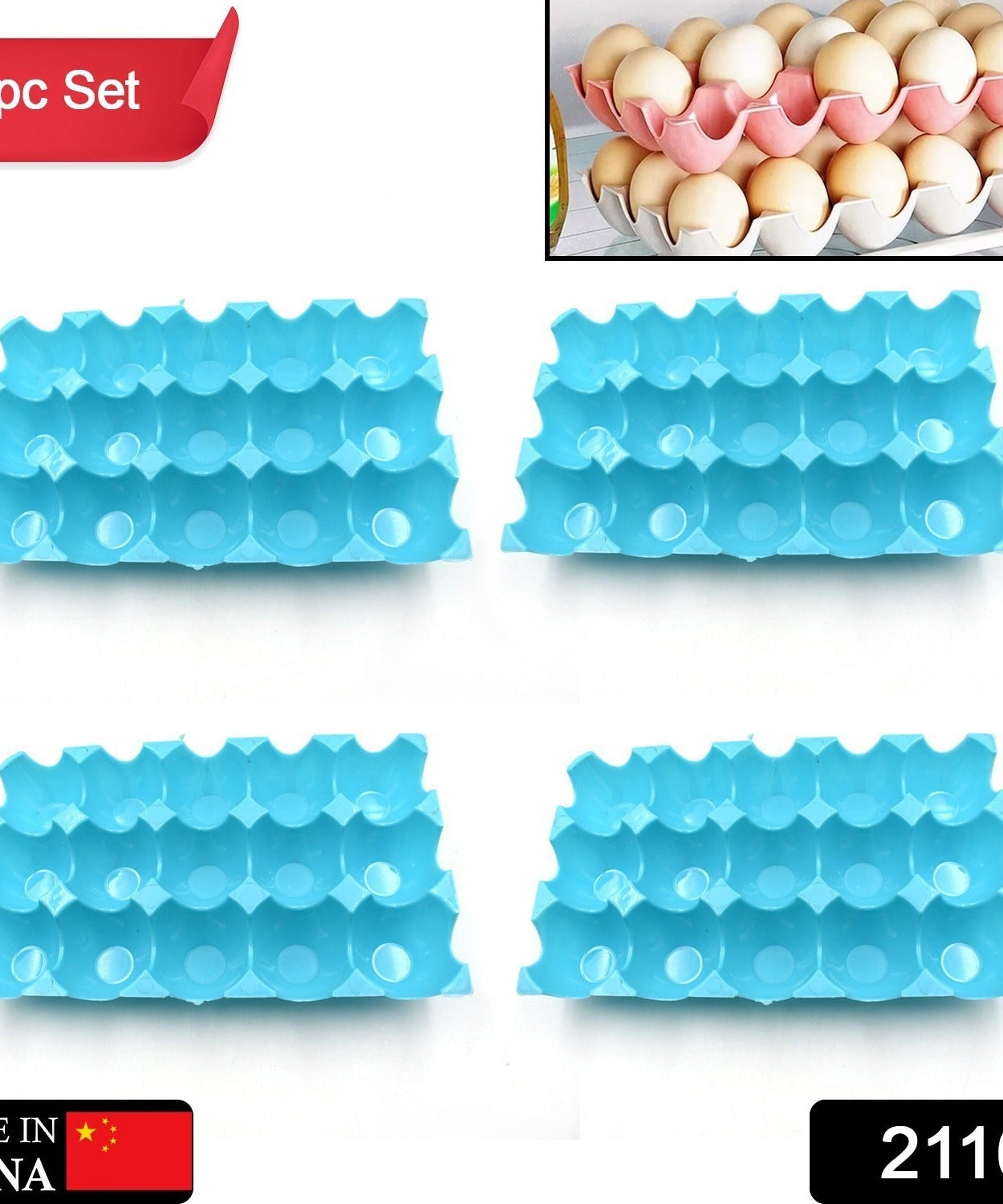 Egg trays for 15 eggs, plastic storage