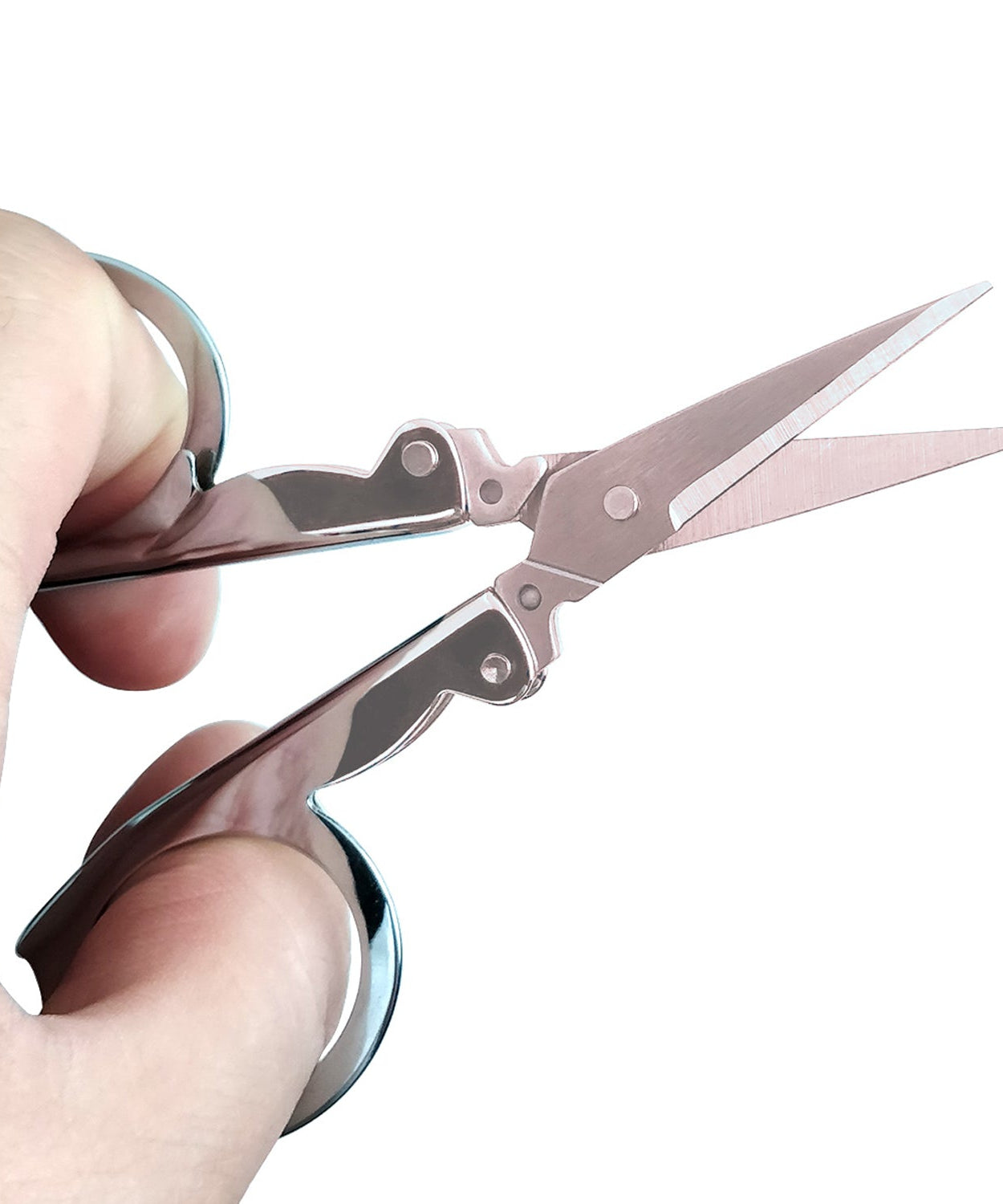 Folding scissors for cutting tasks
