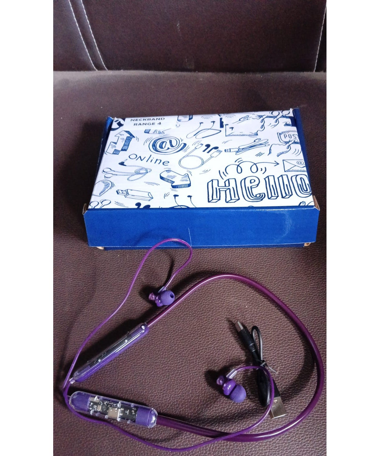 Bluetooth Headphone Neckband Sweat Resistant, Magnetic Earbuds (1 Pc)