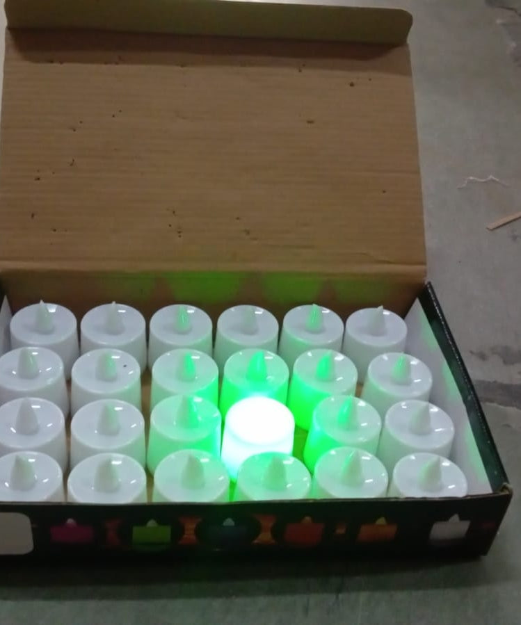 Smokeless green tealights