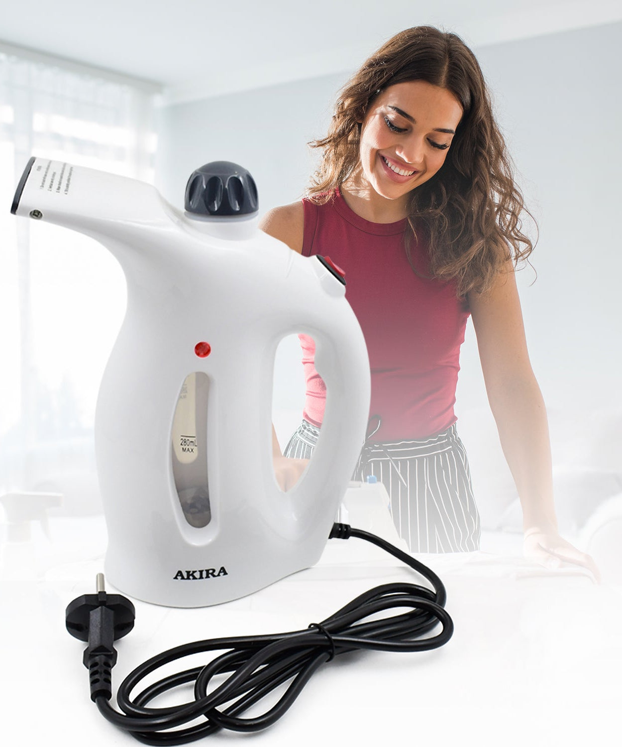 Portable Handheld Garment & Facial Steamer (1 Pc)