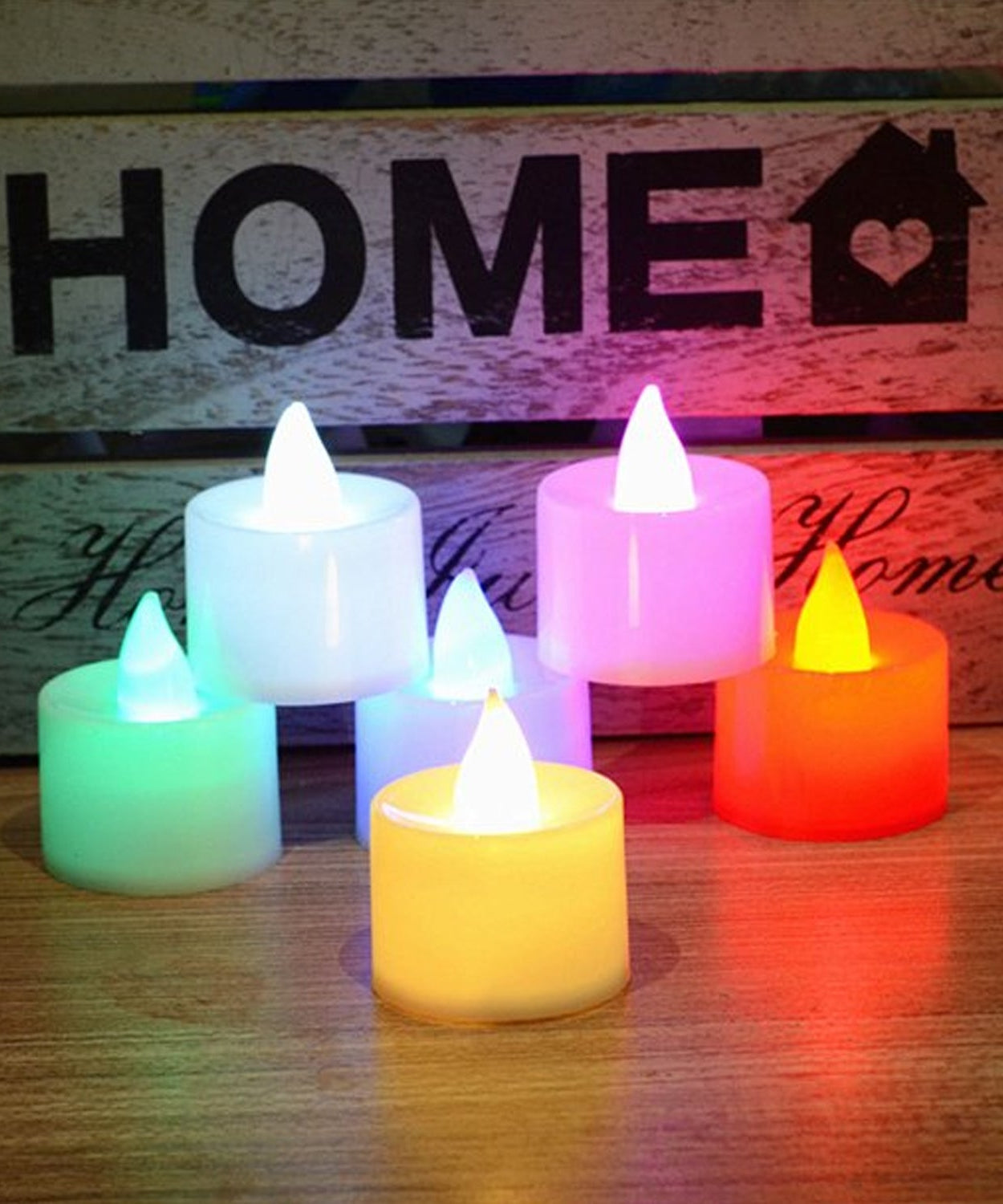 Decorative LED tealight candles, battery-operated for events