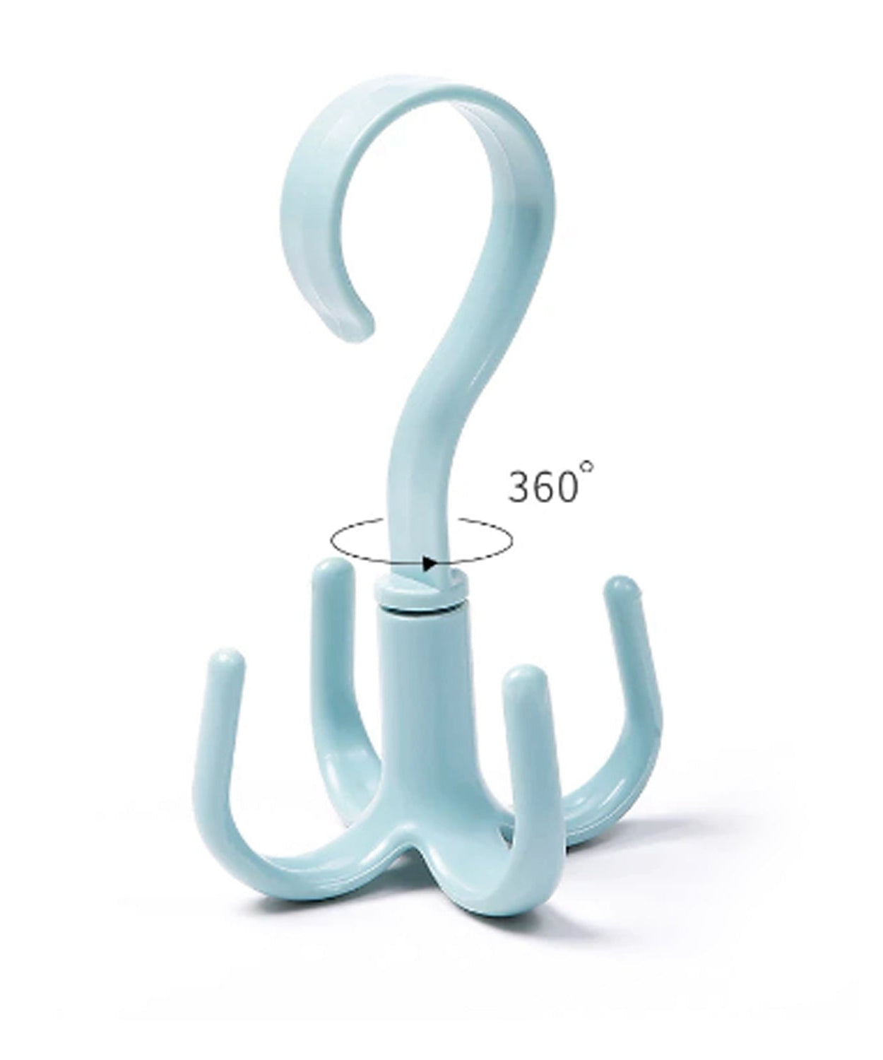 360-degree rotating purse rack with 4 claws.
