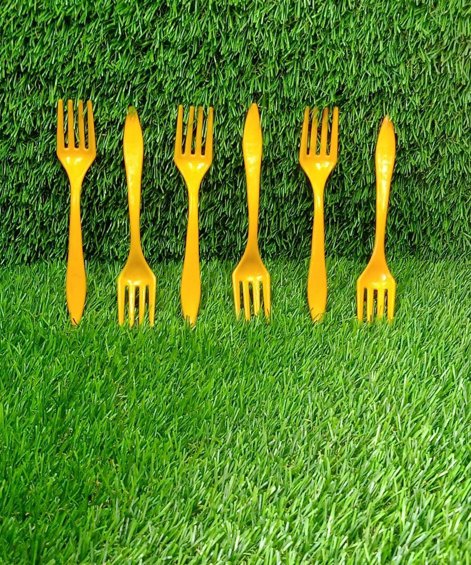 6-piece plastic serving fork set for kitchen.