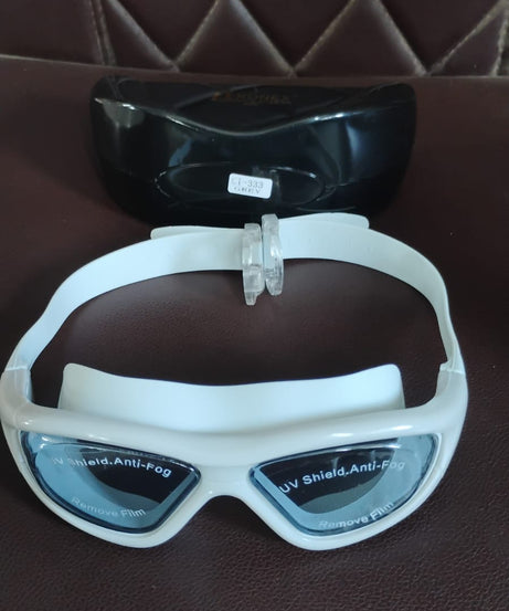 Knx Premium Wide Vision Swimming Goggles With protective hard case (1 Pc)