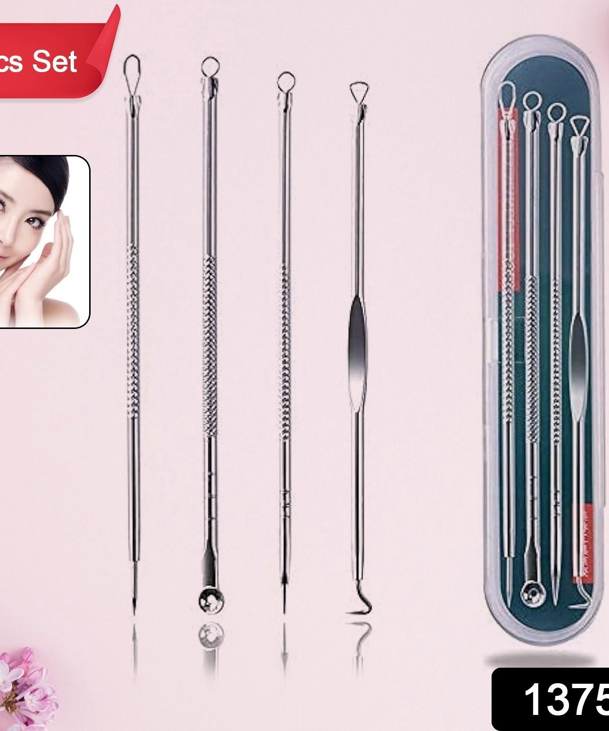 Blackhead Remover, 4-in-1 Stainless Steel Pimple Extractor Tool (1 Pc)