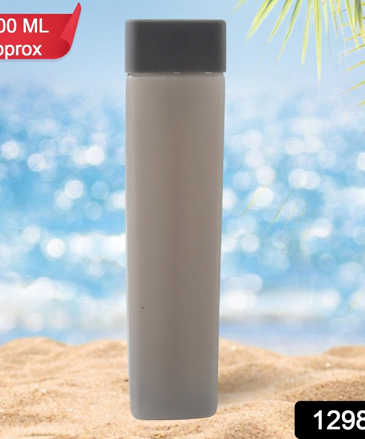 Square Plastic Water Bottle - 1000ml Leakproof BPA-Free Container for Office, Gym & Home (1 pc)