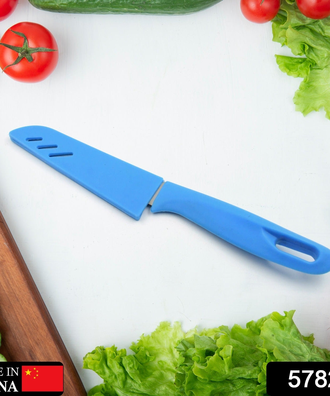 Durable stainless steel knife for fruits and vegetables.