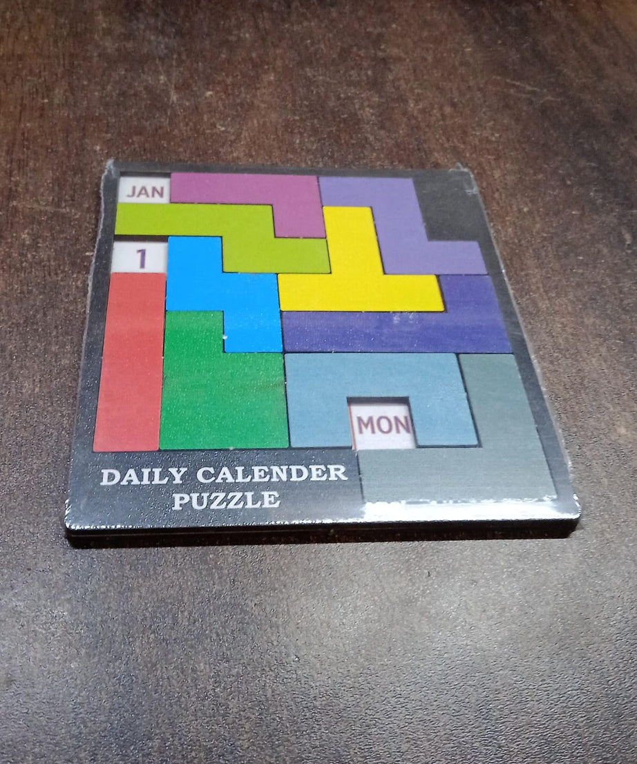 Wooden Daily Calendar Puzzle (Multicolor / 1 Set)