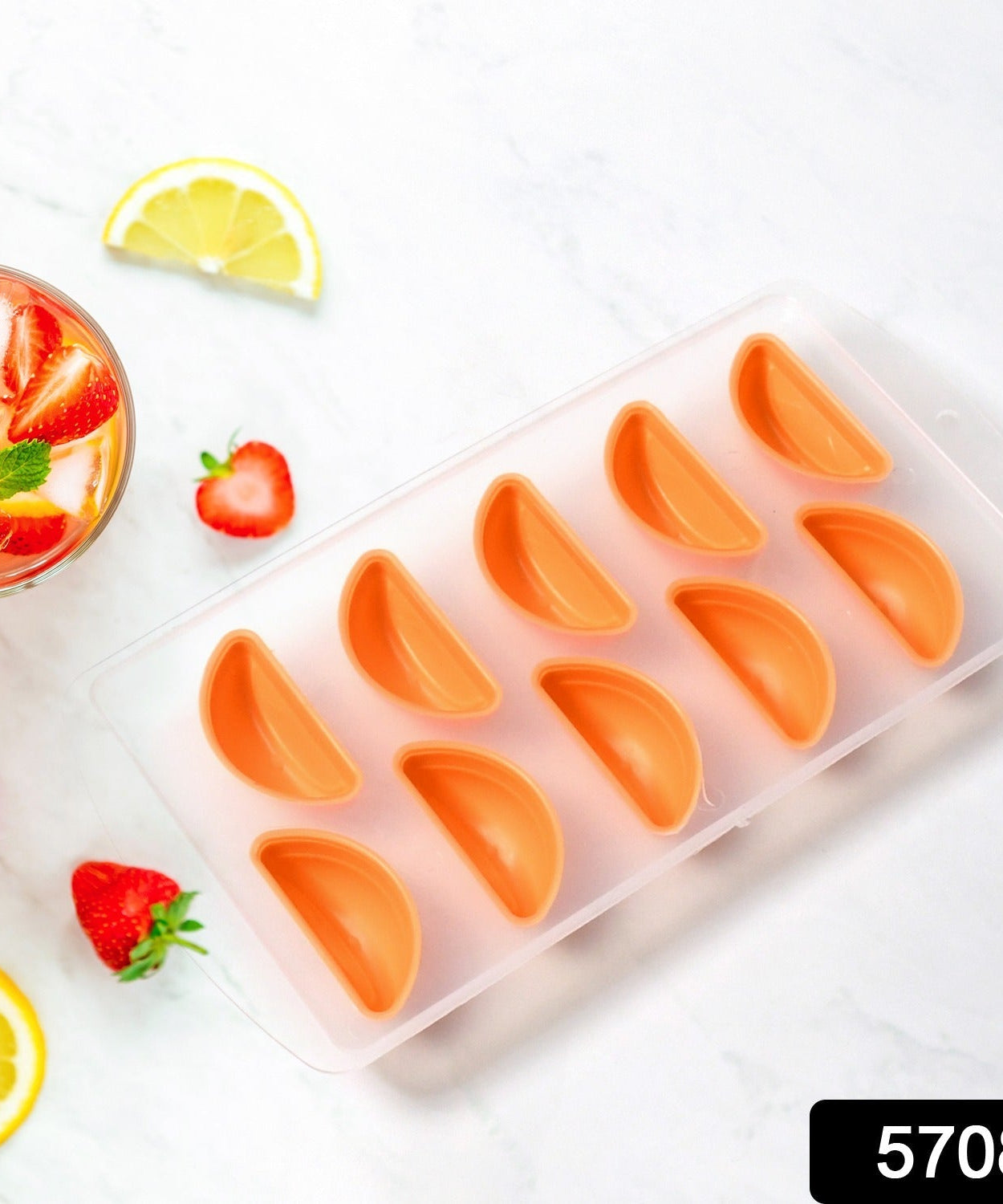 Silicone Mold Ice Cube Tray Creative Sweet Multi Type Ice Tray , Ice Cube Trays Multi Fruit Shape Ice Tray (1 Pc)