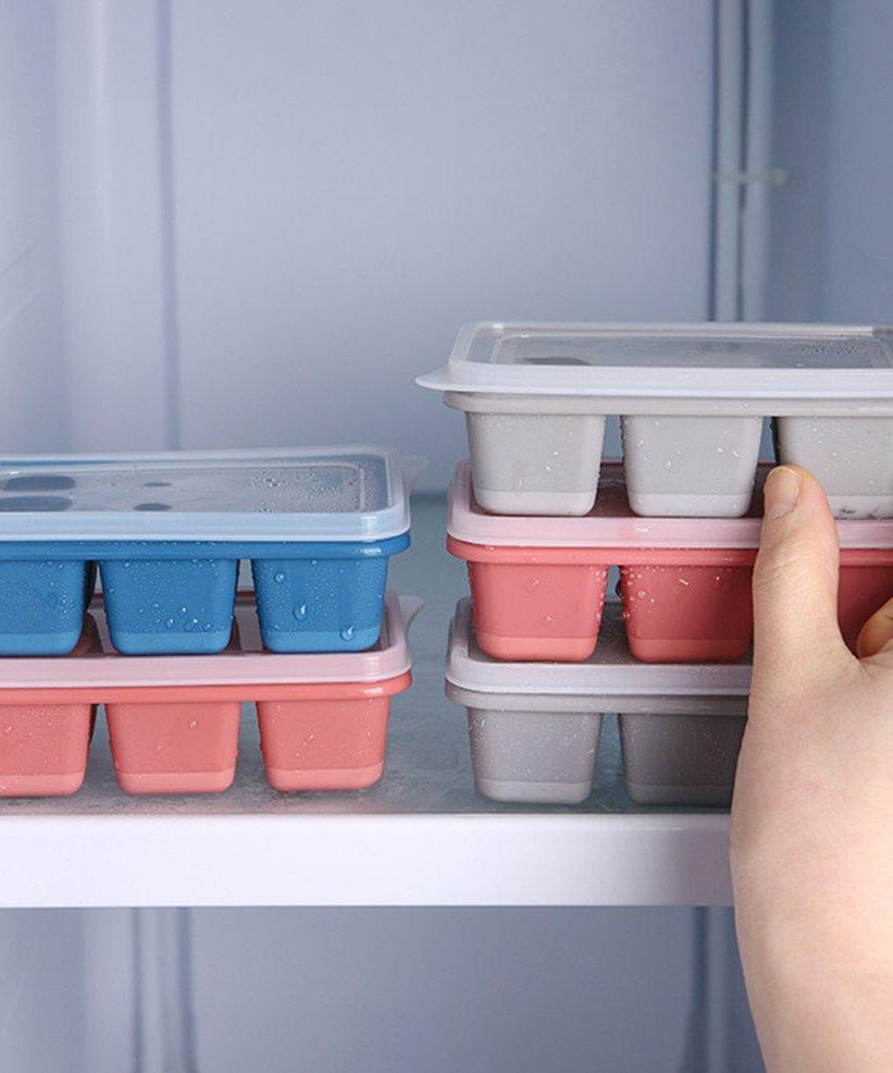 6 Grid Silicone Ice Tray Used In All Kinds Of Places Like Household Kitchens For Making Ice From Water And Various Things And All With Color Box (1 Pc)