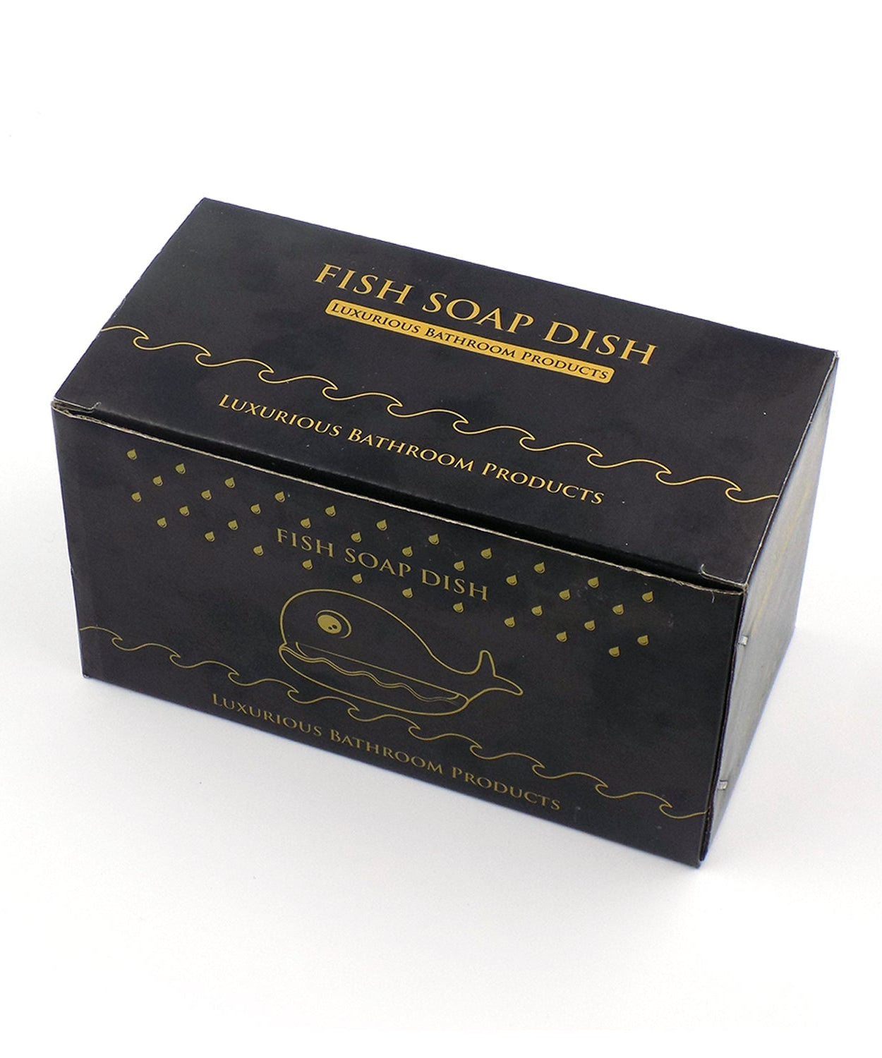 Pack of two fish-shaped soap dishes, illustrating their use and design for wall mounting