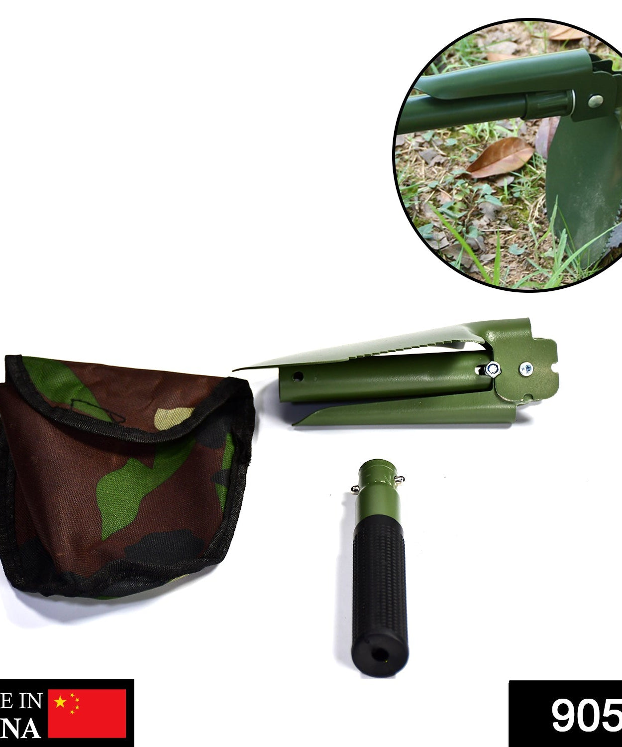 Portable mini shovel with case, ideal for camping and gardening