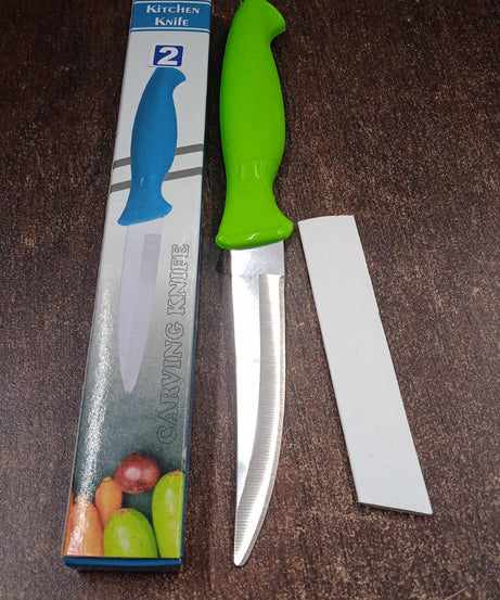 Heavy-Duty Stainless Steel Kitchen Knife with Ergonomic Handle (1 Pc)