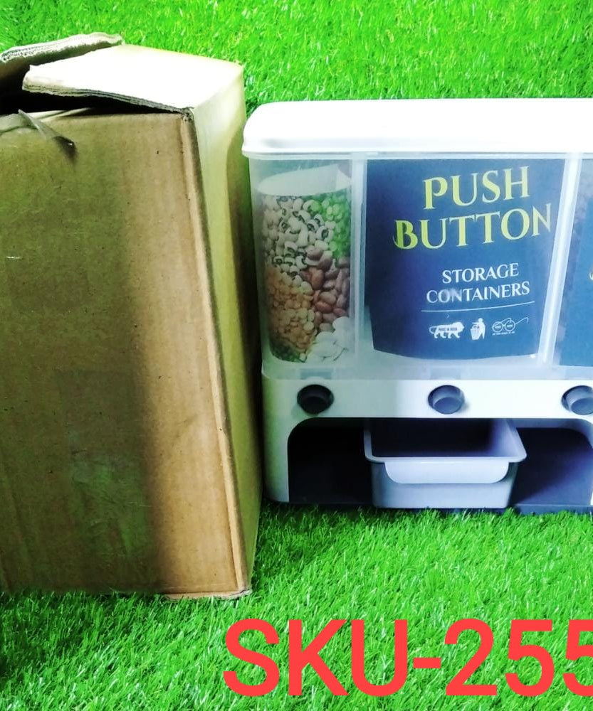 Cereal dispenser in kitchen setting with wall mount design