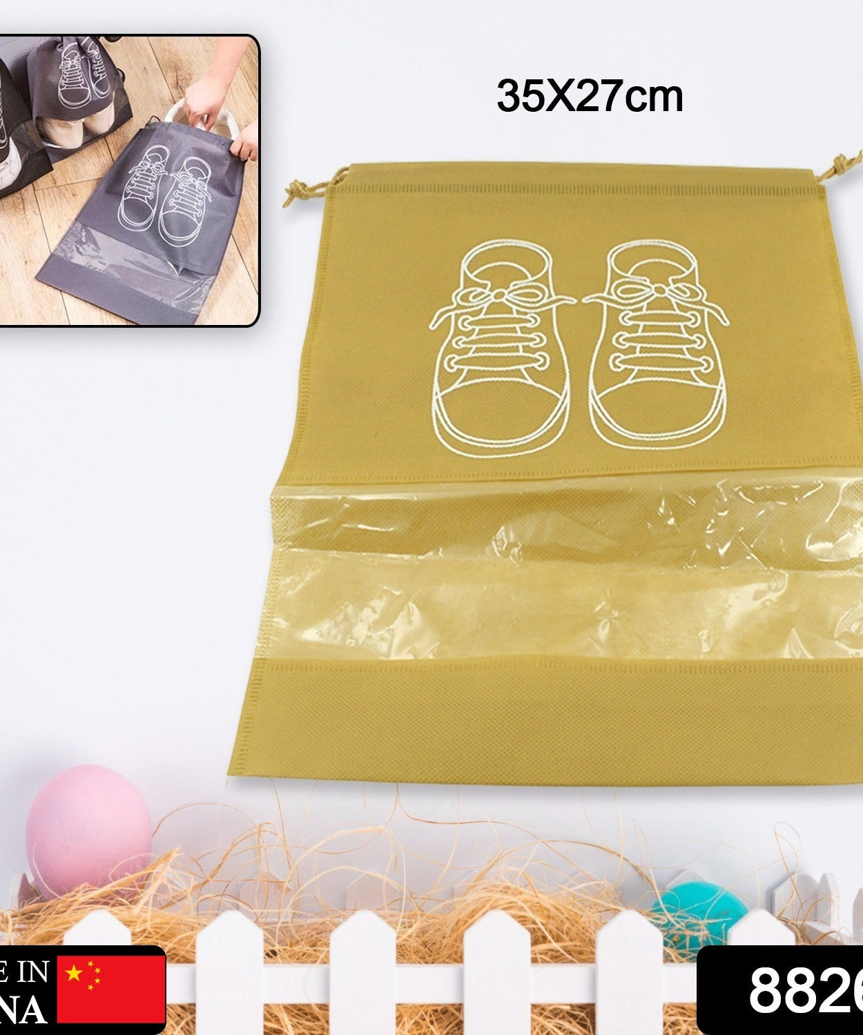 Beach Bag Shoes Storage Bag Closet Organizer Non-woven Travel Portable Bag Waterproof Pocket Clothing Classified Hanging Bag shoe bag luggage travel Portable Shoe Pouch Non Woven Transparent Window (1 Pc )