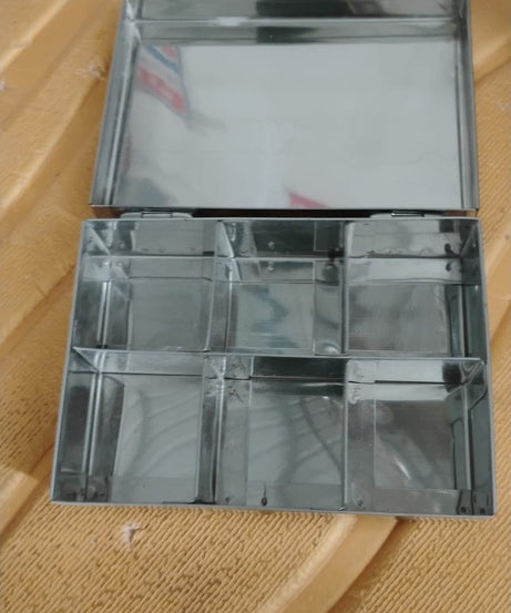 Multipurpose Premium Stainless Steel Jewelry Storage Organizer Box with 6 Compartments (1 Pc)