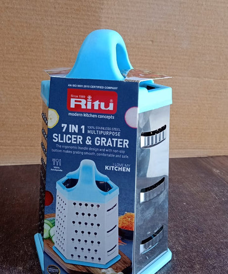 Ritu Heavy-Duty 7-in-1 Multipurpose Stainless Steel Hexagonal Grater